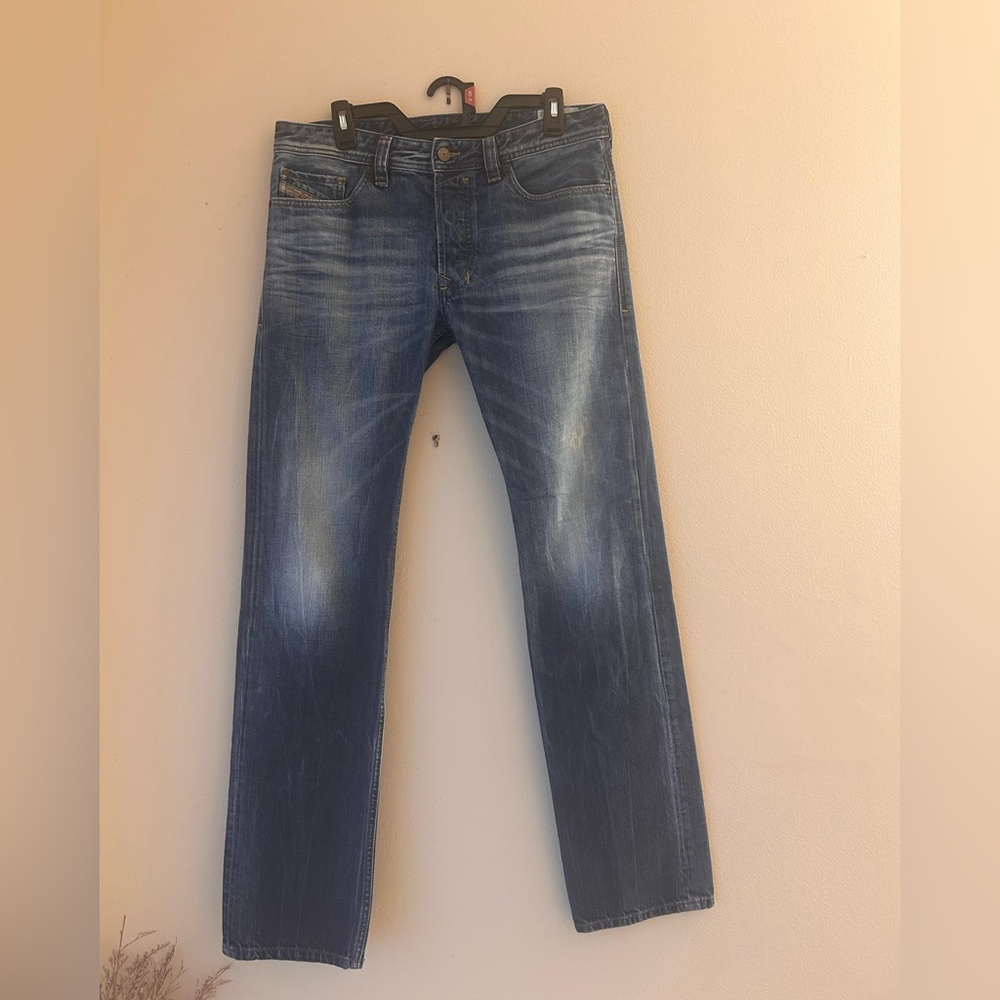 Diesel Men's Straight Blue Jeans